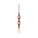 Lustră suspendată modernă cu lanț decorativ Celine Red - Homuse