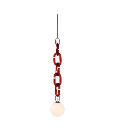 Lustră suspendată modernă cu lanț decorativ Celine Red - Homuse