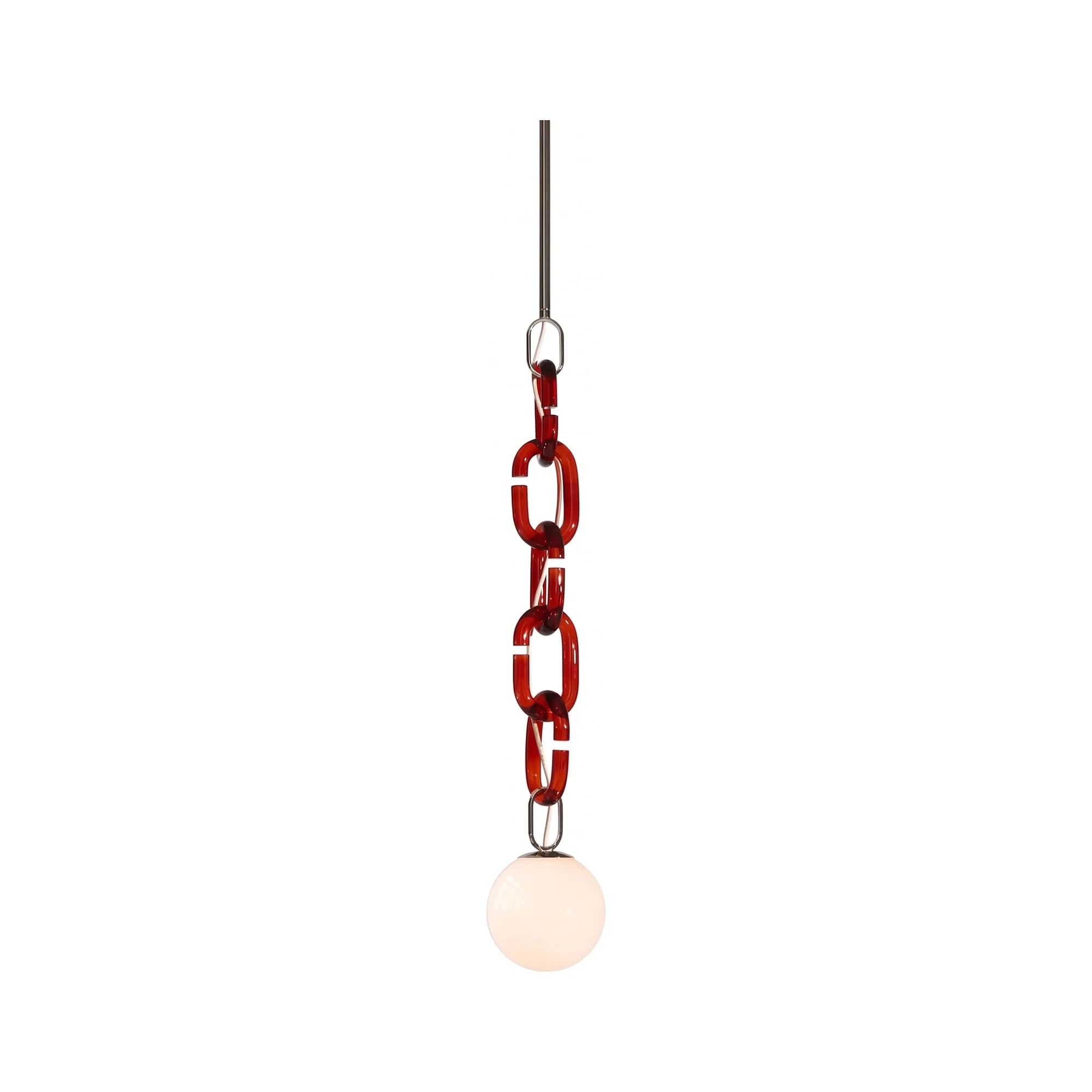 Lustră suspendată modernă cu lanț decorativ Celine Red - Homuse