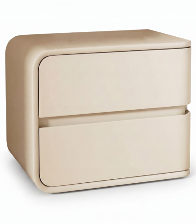 Noptiera din MDF si piele Elsa Cream - Homuse