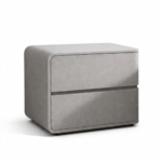 Noptiera din MDF si piele Elsa Grey - Homuse