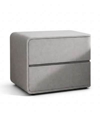 Noptiera din MDF si piele Elsa Grey - Homuse