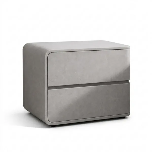 Noptiera din MDF si piele Elsa Grey - Homuse