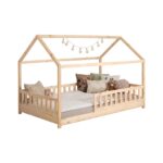 Pat copii tip Montessori 200×90 cm Oak - Homuse