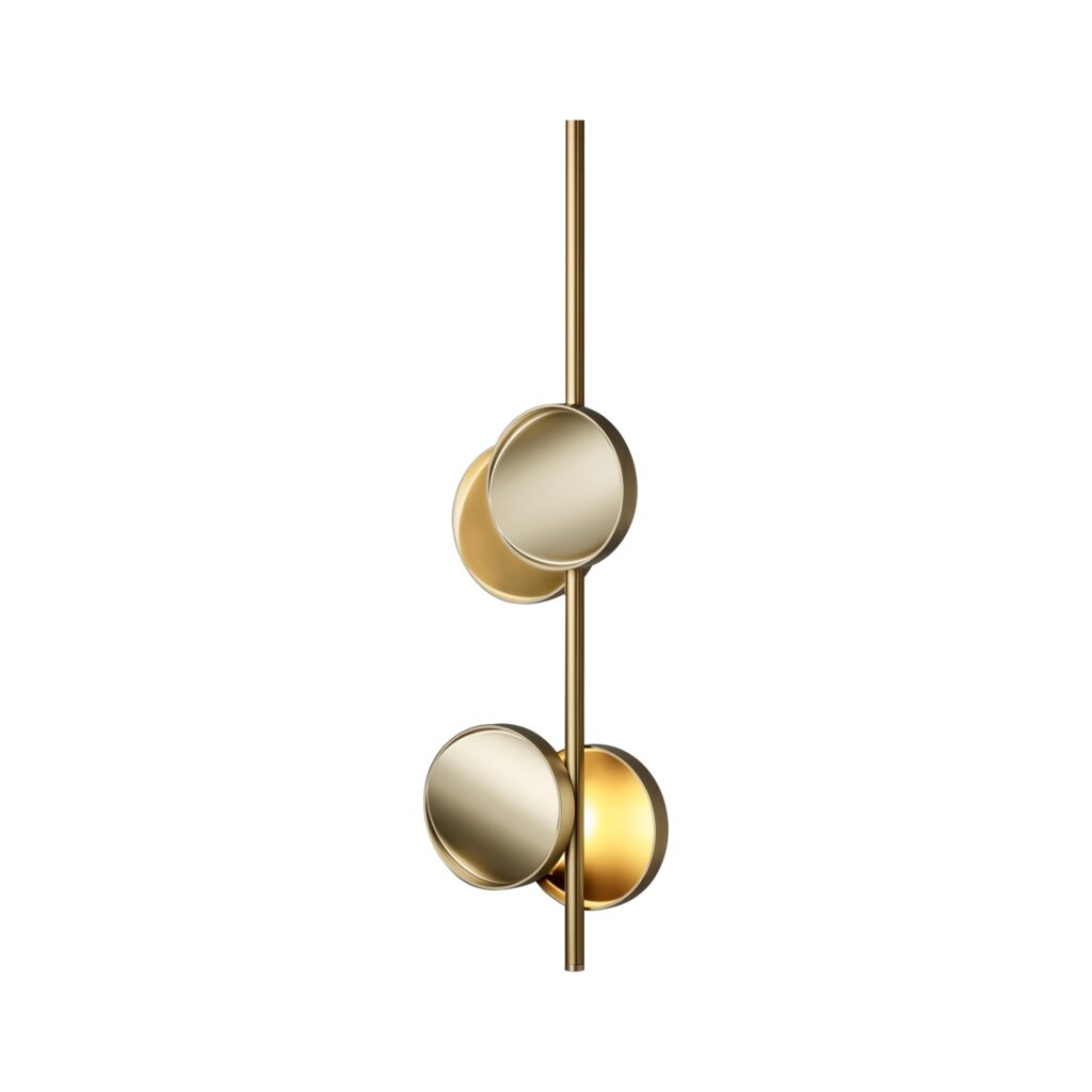 Pendul decorativ cu design arhitectural, finisaj auriu 140cm - Homuse