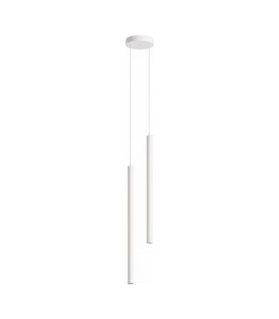 Pendul dublu minimalist cilindric – finisaj alb 50cm - Homuse