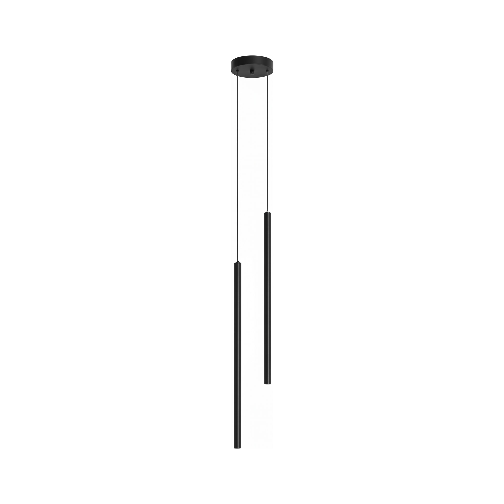 Pendul dublu minimalist cilindric – finisaj negru 50cm - Homuse Pendul dublu minimalist cilindric – finisaj negru 50cm - Homuse