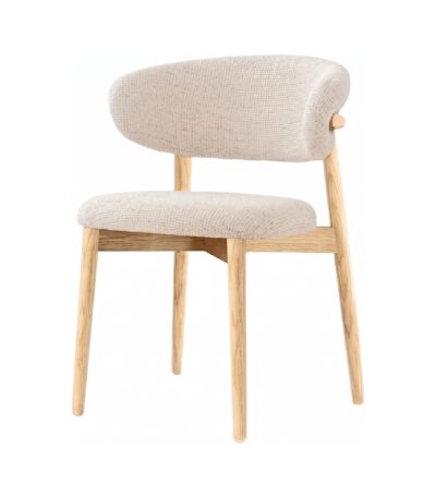 Scaun de dining Elara – tapițerie din in (linen) Oak - Homuse