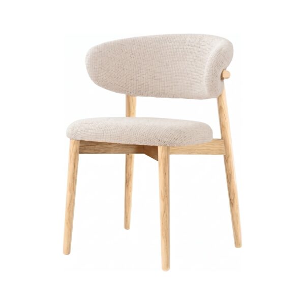 Scaun de dining Elara – tapițerie din in (linen) Oak - Homuse