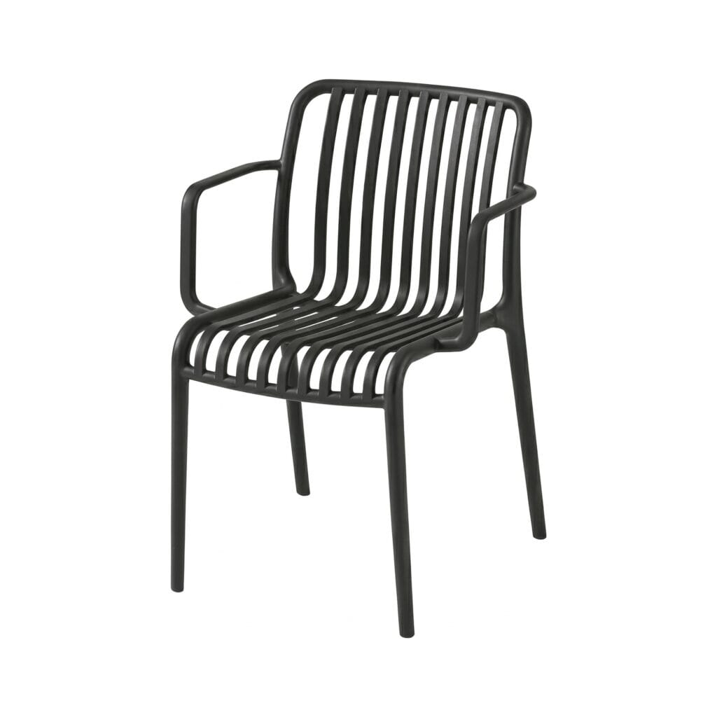 Scaun din polipropilenă pentru exterior Black - Homuse