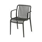 Scaun din polipropilenă pentru exterior Black - Homuse