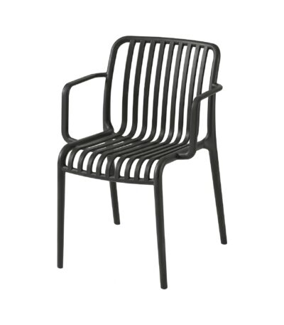 Scaun din polipropilenă pentru exterior Black - Homuse