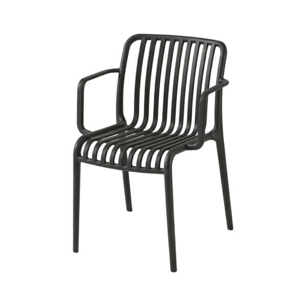 Scaun din polipropilenă pentru exterior Black - Homuse