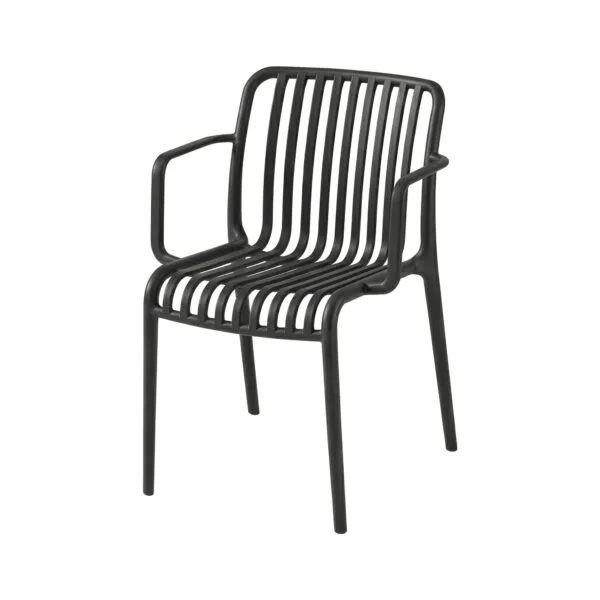 Scaun din polipropilenă pentru exterior Black - Homuse