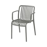 Scaun din polipropilenă pentru exterior Grey - Homuse