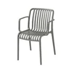 Scaun din polipropilenă pentru exterior Grey - Homuse
