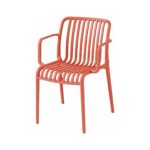 Scaun din polipropilenă pentru exterior Red - Homuse