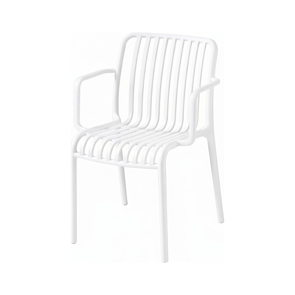 Scaun din polipropilenă pentru exterior White - Homuse