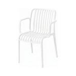 Scaun din polipropilenă pentru exterior White - Homuse