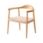Scaun dining cu șezut împletit Nordic Wood Oak - Homuse