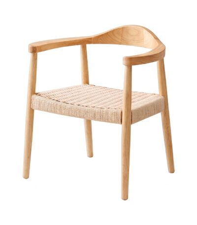 Scaun dining cu șezut împletit Nordic Wood Oak - Homuse