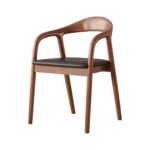 Scaun dining din lemn cu șezut tapițat Zen Walnut - Homuse