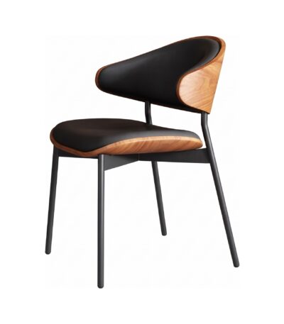 Scaun dining Luna Wood Black - Homuse