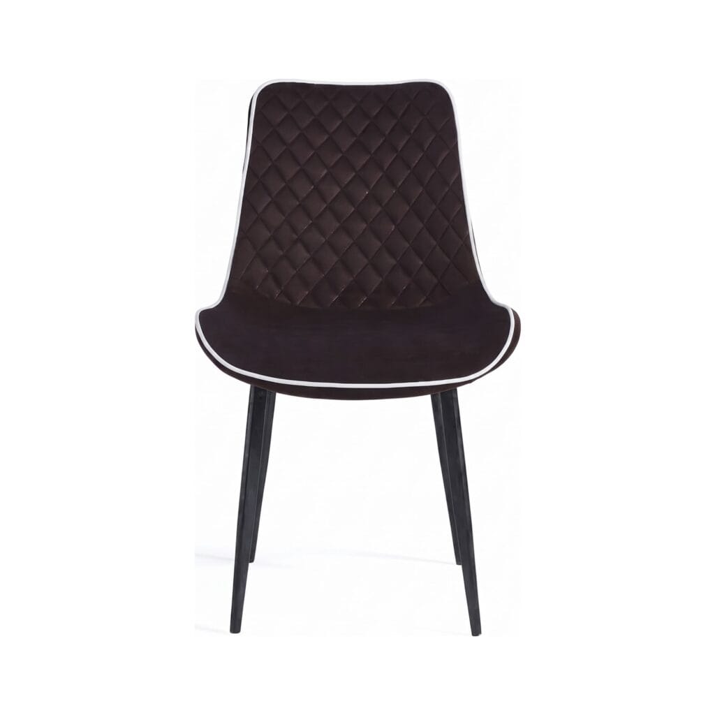 Scaun dining Milano din velur Brown - Homuse