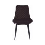 Scaun dining Milano din velur Brown - Homuse
