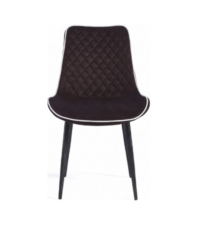 Scaun dining Milano din velur Brown - Homuse