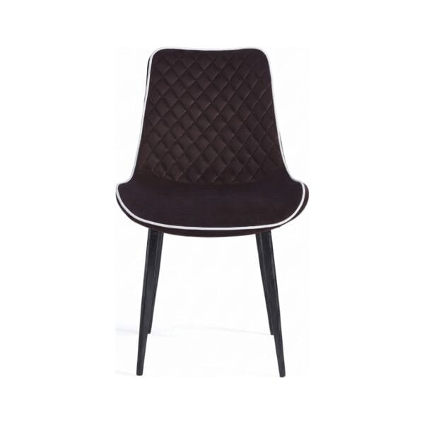 Scaun dining Milano din velur Brown - Homuse