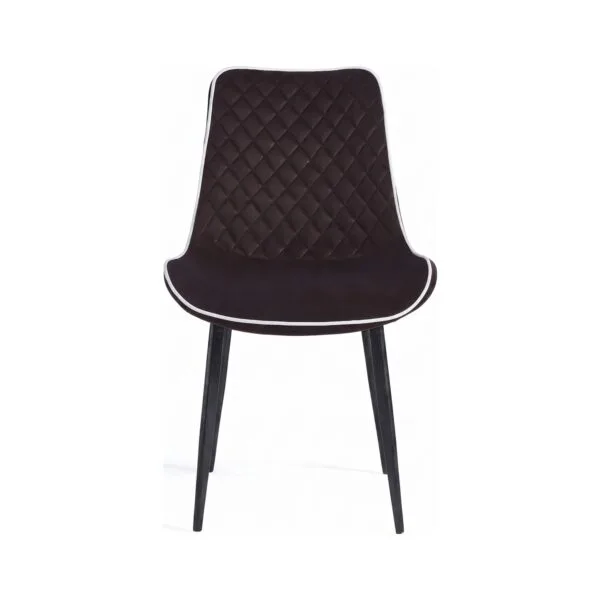 Scaun dining Milano din velur Brown - Homuse