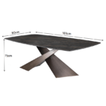 Masa dining Stone 160x80x75cm - imagine 8