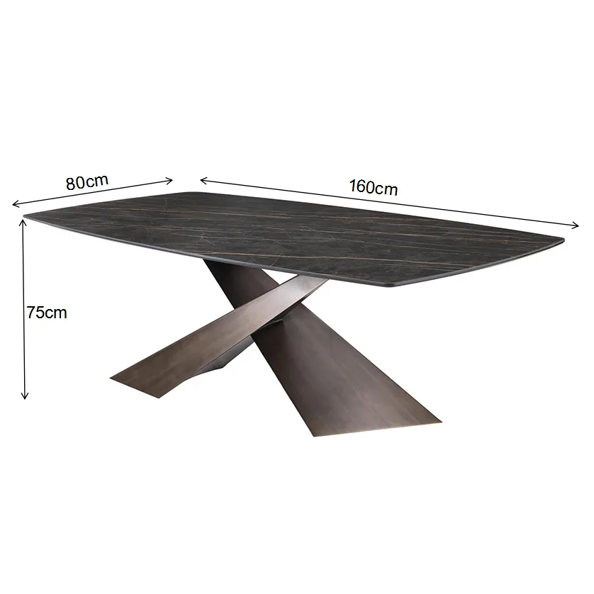 Masa dining Stone 160x80x75cm - imagine 8