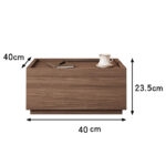 Noptiera lemn Blocka modulara 40x40x23.5 cm Black - imagine 4