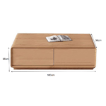 Masă de cafea modernă din MDF – design minimalist Walnut - imagine 6