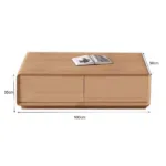 Masă de cafea modernă din MDF – design minimalist Walnut - imagine 6
