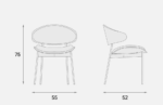 Scaun dining Luna Wood Beige - imagine 5