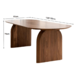Masa de dining din lemn de pin Aura 160x60x75 cm - imagine 7