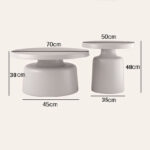 Set măsuțe de cafea rotunde Nova, diametru 70 cm si 50 cm - imagine 7