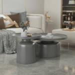 Set măsuțe de cafea rotunde Nova, diametru 70 cm si 50 cm - imagine 5