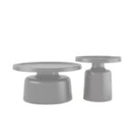 Set măsuțe de cafea rotunde Nova, diametru 70 cm si 50 cm - Grey