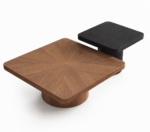 Set măsuțe de cafea Brown&Black diametru 90 cm si 60 cm