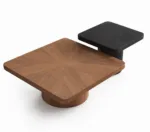 Set măsuțe de cafea Brown&Black diametru 90 cm si 60 cm