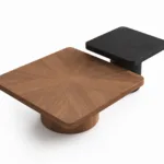Set măsuțe de cafea Brown&Black diametru 90 cm si 60 cm