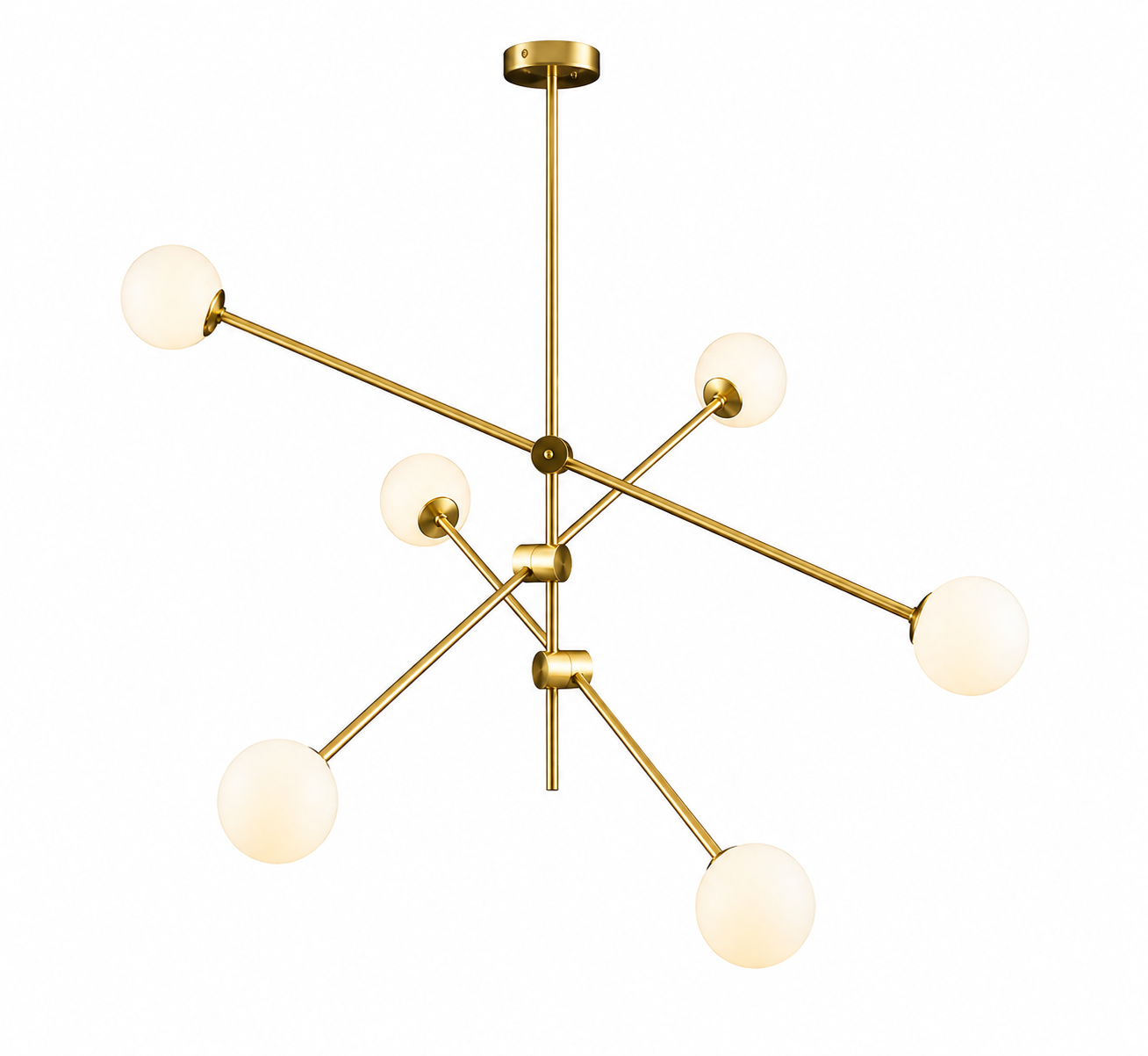 A2321C89-256A-408F-A4D6-D000B7B8B971 Lustră Orion Gold cu 6 surse de lumina 100 x 39 cm - imagine 1