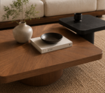 Set măsuțe de cafea Brown&Black diametru 90 cm si 60 cm - imagine 3