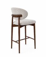Scaun de bar din lemn Elora Walnut – 75 cm - imagine 6