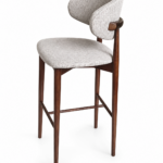 Scaun de bar din lemn Elora Walnut – 75 cm