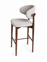Scaun de bar din lemn Elora Walnut – 75 cm